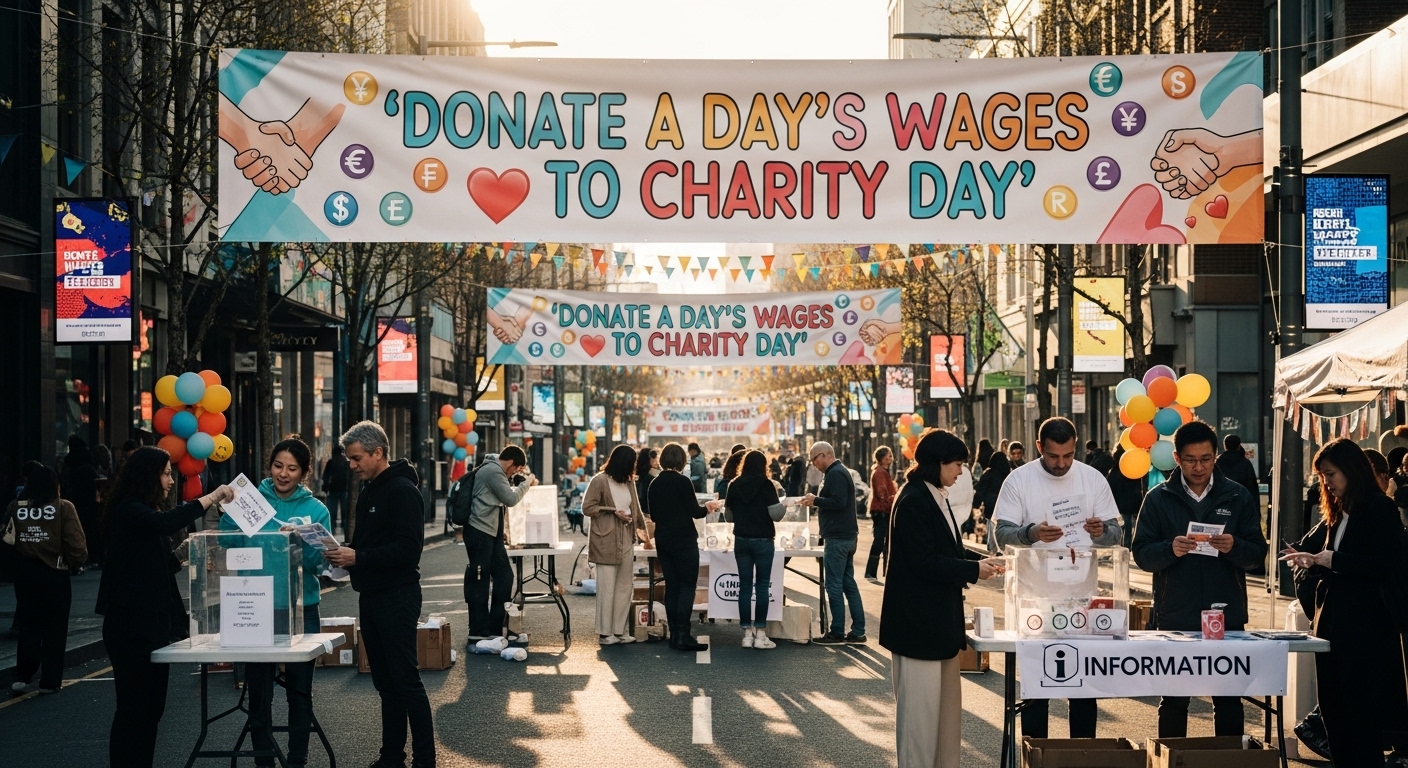 Donate a Day's Wages To Charity